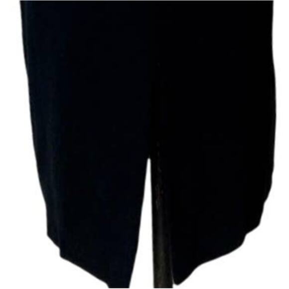 Vintage black wool midi skirt, Jones New York lined side vent career wear - Picture 5 of 11